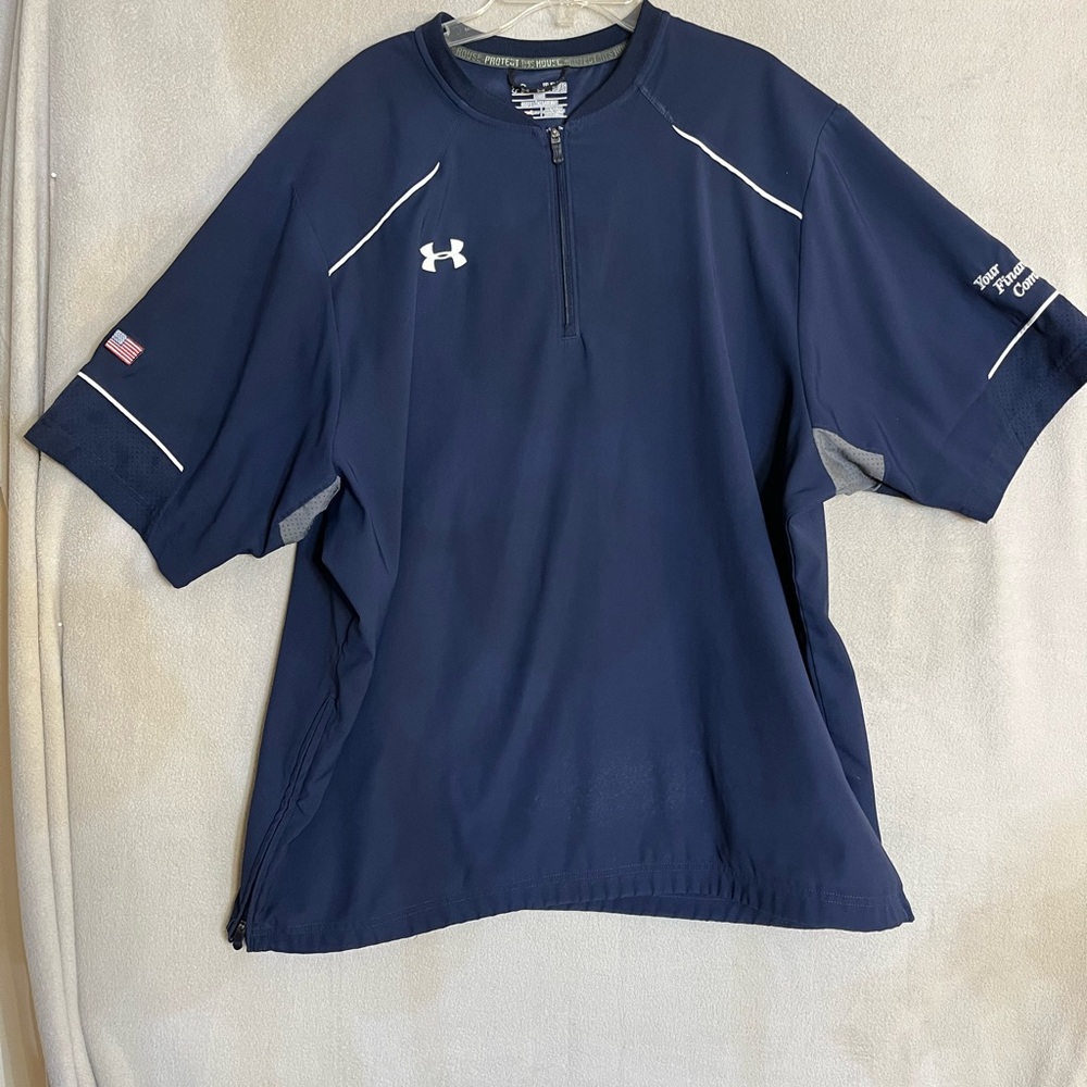 Under Armour Navy Blue Quarter-Zip Top XL Loose Fit